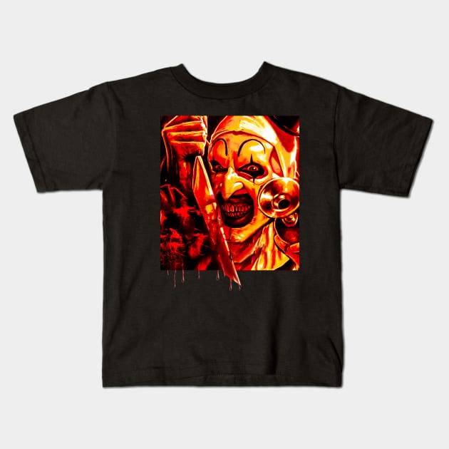 Art The Clown Kids T-Shirt by QDRC.ART